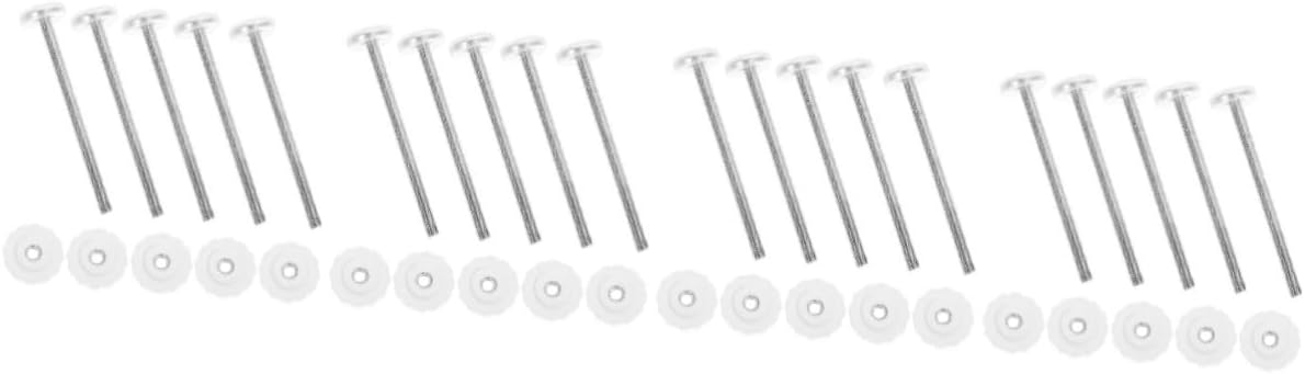 FAVOMOTO 20pcs Gate Replacement Parts Gate Extender Hardware Easy Install Spindle Rods for Stairs