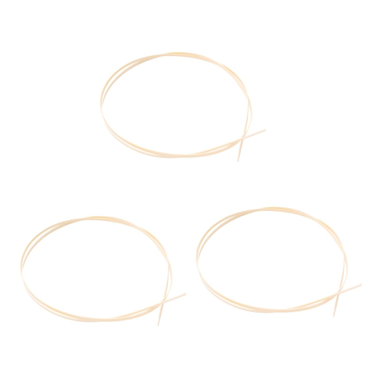 ERINGOGO 3pcs 1.5mm Plastic Binding Strips Guitar Ukulele Trim 6mm Width Replacement