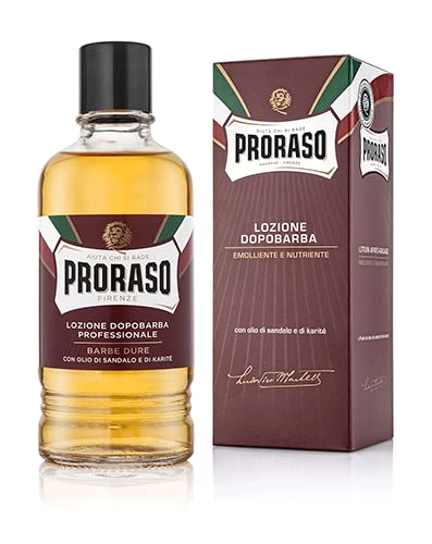 Preisvergleich Produktbild Proraso Professional After Shave Lotion Nourishing, 400 ml, Aftershave für Männer mit Sandelholz & Shea Öl, hilft, den Hautkomfort wiederherzustellen, Made in Italy