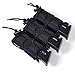 Triple Molle Tactical Pouch G Magazine Holder 9mm Mag Pouch,3 Magazine Holster for 9mm/.40 Calibers 45acp,Open-Top Magazine Pouches for Response Compatible Molle Belts (BLK)