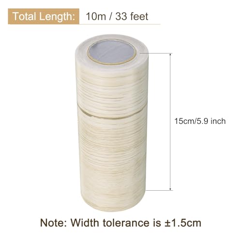 Image of uxcell Wood Grain Tape, 5.9 inch x33 Ft Self Adhesive Wood Grain Repair Patch for Baseboards, Doors, Floor Repair, Furniture Home Decor White Maple