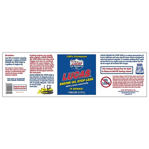 Lucas Oil 10279 Engine Oil Stop Leak - 1 Gallon