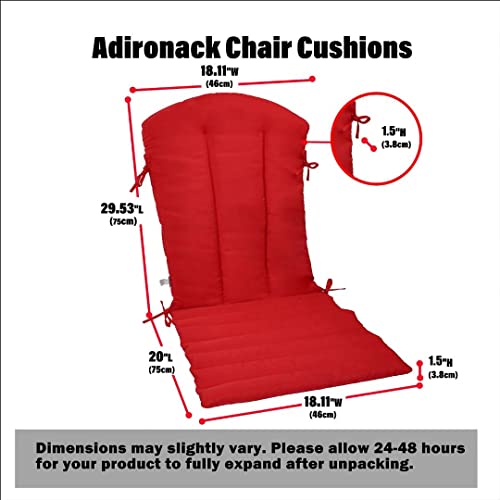 Kunste Indoor Outdoor Furniture Cushions Adironack Chair Cushions Patio Seating Cushions Set Of 4 Red #TOP1