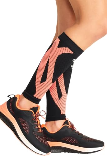Image of Infinity Leg Calf Compression Sleeve Socks 10-15 mmHg With Moisture Wicking Technology for Men or Women (Unisex) - ELECTRIC