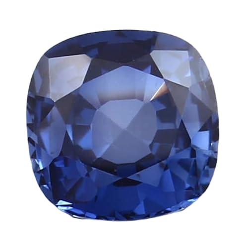 Pierre gemme saphir bleu Ceylan 10x10mm facettée pour création de bijoux DIY