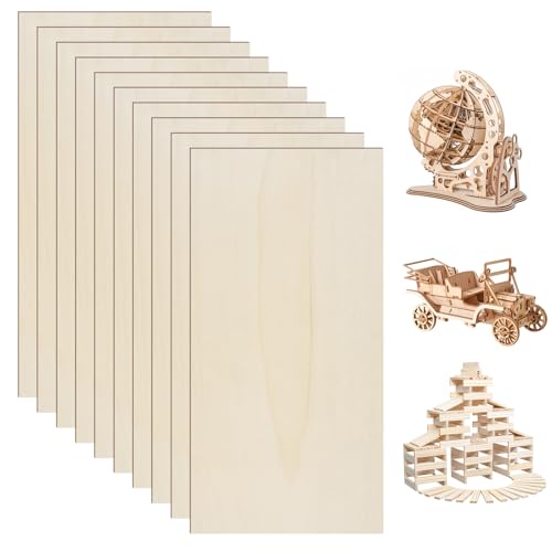 10 Pezzi Fogli di Legno di Balsa, 200 x 100