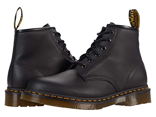 Dr. Martens Unisex 6 Eye Boots, Black Nappa, 45 EU