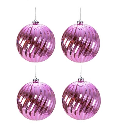 4 Stück Große Weihnachtskugel Rosa Ø 15 cm Dekokugel zum...