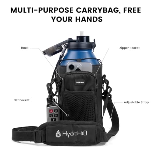 Image of 64 oz Insulated Water Bottle with 2‑in‑1 Pop‑Up Straw & Spout Lid