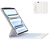 typecase Keyboard Case for iPad Pro 13-inch (M5 2025 / M4 2024), Magic Keyboard with 11 Colors Backlight, Keyboard Case with Pencil Holder, Multi-Touch Trackpad, Easy-Set Magnetic Stand, White