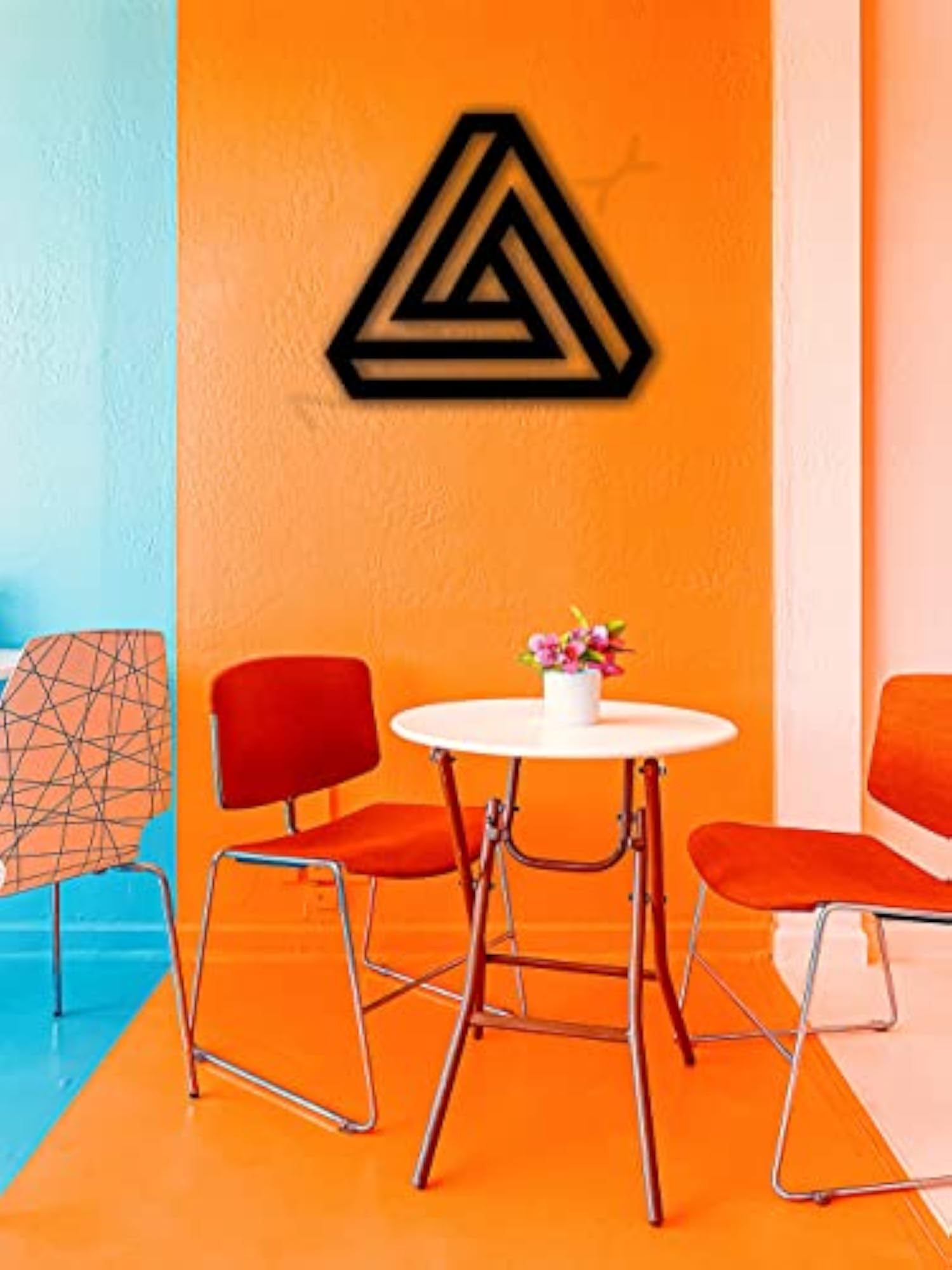 Infinity Triangle Wooden Wall Art for Home Decoration
