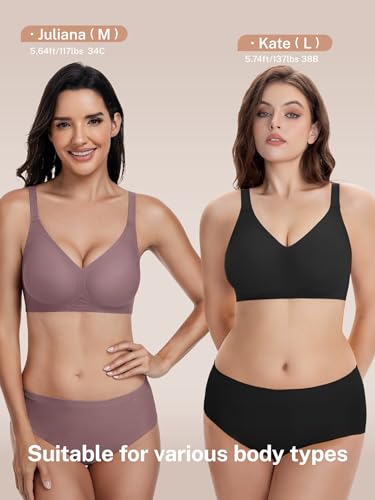 Image of habibee Jelly Bra for Women No Underwire Comfort Seamless Bras Push Up Wireless Bras Full Coverage Bralettes