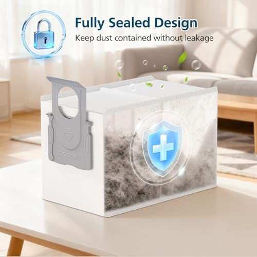 Image of 26 Pack QRevo Dust Bags Replacement for Roborock QV 35A, Qrevo S5V, Saros 10 /10R, Z70, Curv /Curvx, Q Revo S /Pro /Plus /MaxV /Edge / S5X / S5A, S8 MaxV /Max Ultra Robot Vacuum Cleaner