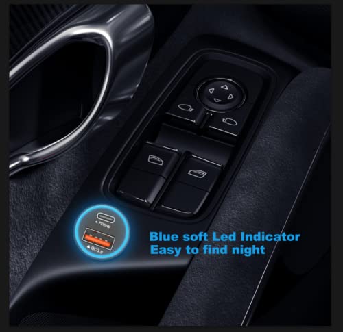 Iphone Fast Car Charger[Apple Mfi Certified]Apple Car Charging,38W Dual Pore Usb C Car Charger Adapter With 2 Pack Lightning Cable,Pd&Qc 3.0 Type C Car Charger For Iphone 13/12/11/Pro Max/Airpods/Ipad #TOP2