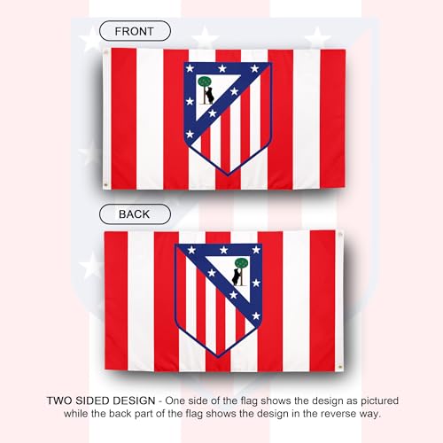 Bandera del Atlético de Madrid de poliéster para colgar en balcón 3