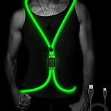 esonstyle Multicolor Illuminated Light Rechargeable LED Reflective Vest for Running or Cycling...