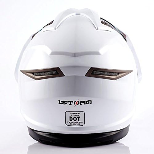 Miniatura 9 de 1Storm Casco Deportivo Dual Motocicleta Cara Completa Motocross Todoterreno Bicicleta Color Negro Mate