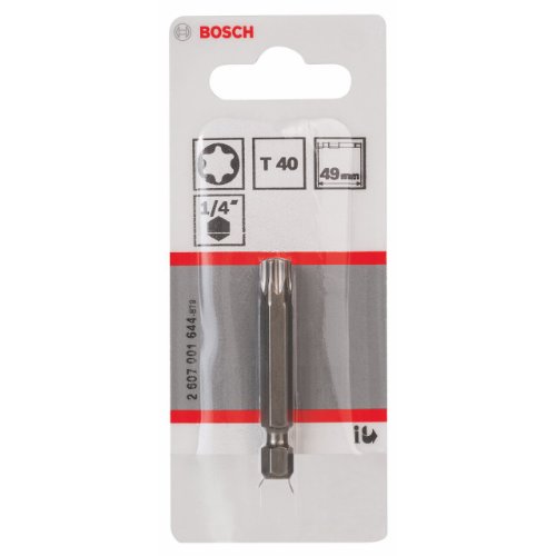 Lot de 1 embouts de vissage Extra dur Torx T40 à queue 6 pans mâle 14 Longueur 49mm BOSCH 2607001644 - vue 3