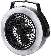 Lampe de ventilateur de lanterne de tente, lampe de camping à LED portable 2 en 1 avec ventilateu...