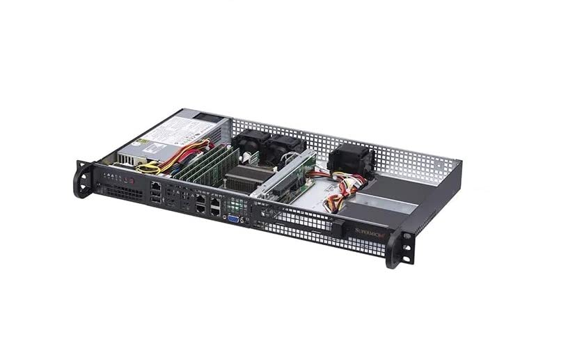 SuperMicro SuperServer SYS-5019A-FTN4 Atom C3758 Denverton mITX, 8 Core, Quad 1GbE 1U Barebone Server