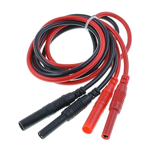 Image of 1 Pair Meter Test Lead Extension Male to Female Connector 4mm Banana Plug to Jack Heavy Duty Silicone Wires Multimeter Leads Probes Adapter 14AWG 1.5M /59