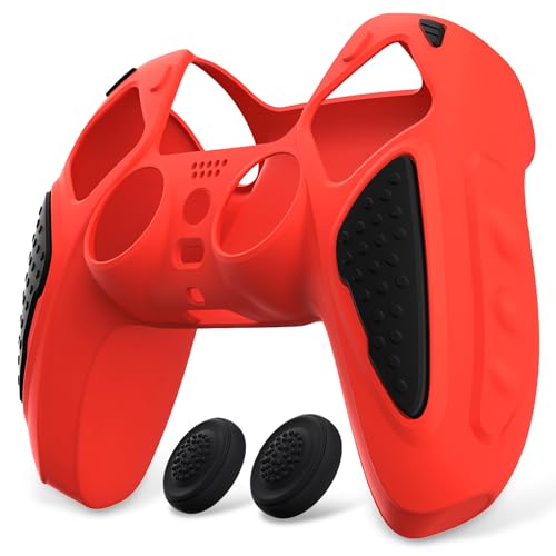 PlayVital Funda de Silicona para ps5 Mando - Cubierta de Goma Ant...