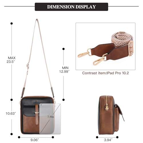 Image of GOIACII Crossbody Bags for Women Travel Purses Leather Handbags Medium Shoulder Bag with Adjustable Strap