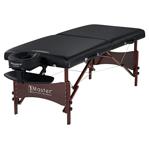 Master Massage 30" Newport Portable Cable Release Massage Table Package, Black Shiatsu