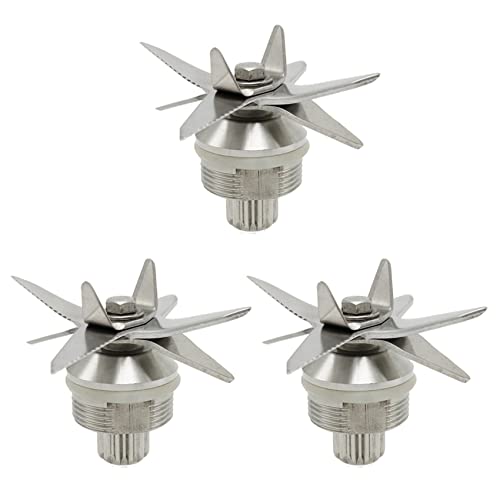 Hlxnyami 3X 767 Exprimidor de Acero Inoxidable Cuchillas para Hielo Licuadora Cuchillos de 8 Cuchillas para Máquina Universal 2L