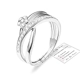 XJBTBA Blumen-Daumenringe mit kubischem Zirkon für Damen, Blumen, verstellbare Ringe aus Sterlingsilber, Hochzeitsversprechen, Braut-Ewigkeits-Verlobungsring, Jahrestag, CZ-Diamantringe, Mädchen- und