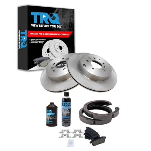 TRQ Rear Brake Pad & Rotor Kit