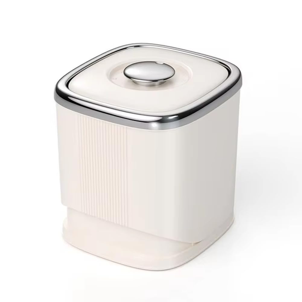 CTRLZS Rice Bucket Food Container with Time Scale Rotating Kitchen Storage Box with Measuring Cup for Oatmeal Grain Cereal