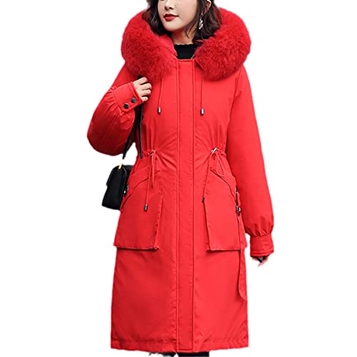 Manteau d'hiver femme Roquorl long anti vent avec sa doublure coton isolante