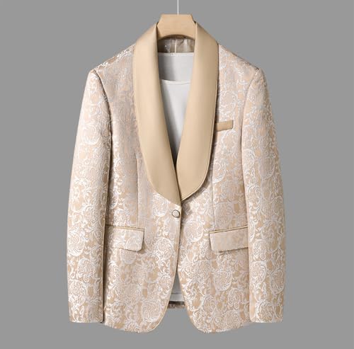 Men's 3 Piece Jacquard Suit Dinner Party Prom Tuxedo Wedding Embroidered Blazer Vest Pants Set2