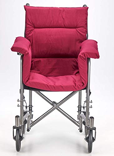 Amerimark Chair Cushion Pad Seat Cover For Wheelchair, Transport Chair Or Electric Scooter Burgundy One Size #TOP4