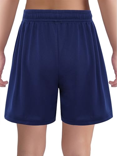 TiaoBug Kids Boys Quick-Dry Drawstring Athletic Shorts Moisture-Wicking Sports Bottoms Mesh Hot Pants2