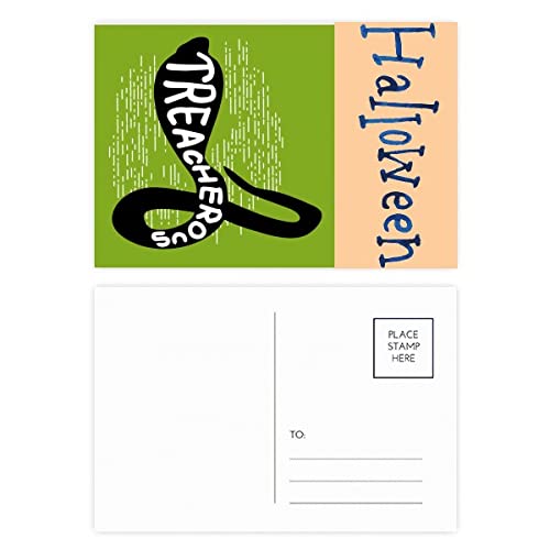 Cartes postales d'Halloween avec contour d'animal pour deco table