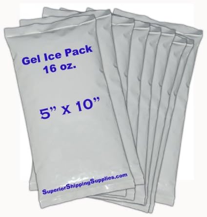 16 Oz. (1 Lb.) Gel Ice Pack 5" X 10" (15 Count)