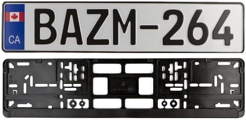 Canada Euro Style Licence Plate Package - Plate, Frame, Hardware