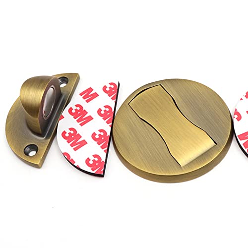 Tope de puerta sin perforaciones magnético y herraje de suelo inoxidable 7