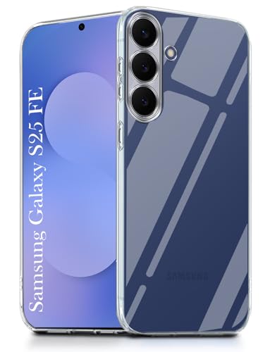 Image of Jkobi Silicone Back Cover Case for Samsung Galaxy S25 FE (Clear Shockproof Case with Camera Protection | Soft and Flexible | Transparent)