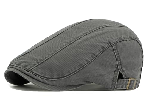 Image of Cotton Newsboy Cap for Men Flat Hats Adjustable Ivy Gatsby Driving Hat Cap