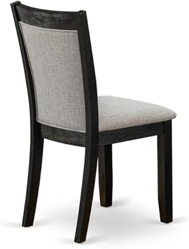 Miniatura 3 de East West Furniture DLMZ3-AB6-06 - Juego de mesa de comedor moderno de 3 piezas que contiene una mesa redonda de madera con gotas y 2 sillas de