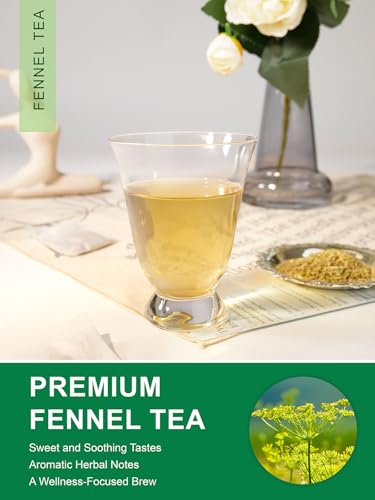 Image of TeeLux Fennel Tea Bags, Pure & Natural Fennel Seeds Herbal Tea, Smooth & Light Spicy Flavor, Caffeine Free, 100 Count
