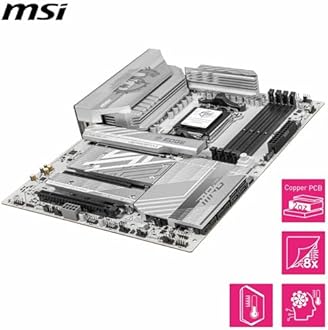 MSI MPG B850 Edge TI WiFi Motherboard, ATX - Supports AMD Ryzen 9000/8000 / 7000 Processors, AM5-80A SPS VRM, DDR5 Memory Boost (8400+MT/s OC), PCIe 5.0 x16, M.2 Gen5, Wi-Fi 7, 5G LAN