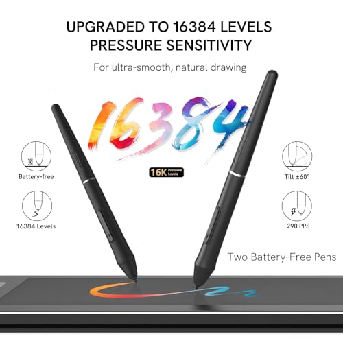 Image of VEIKK VK1200 V3 Drawing Tablet with Screen, 11.6 Inch | Upgraded to 16384 Levels Pressure Sensitivity, Tilt Function, with Stand, 2 Pens & Glove
