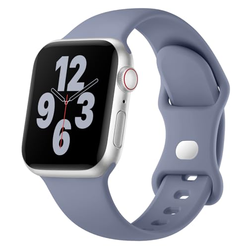 Silicone Band Compatible with Apple Watch Bands for Women 40mm 44mm 45mm 46mm 38mm 41mm 42mm 49mm Ultra Men, Sport Strap for iWatch Bands Series 10 9 8 7 6 5 4 3 SE