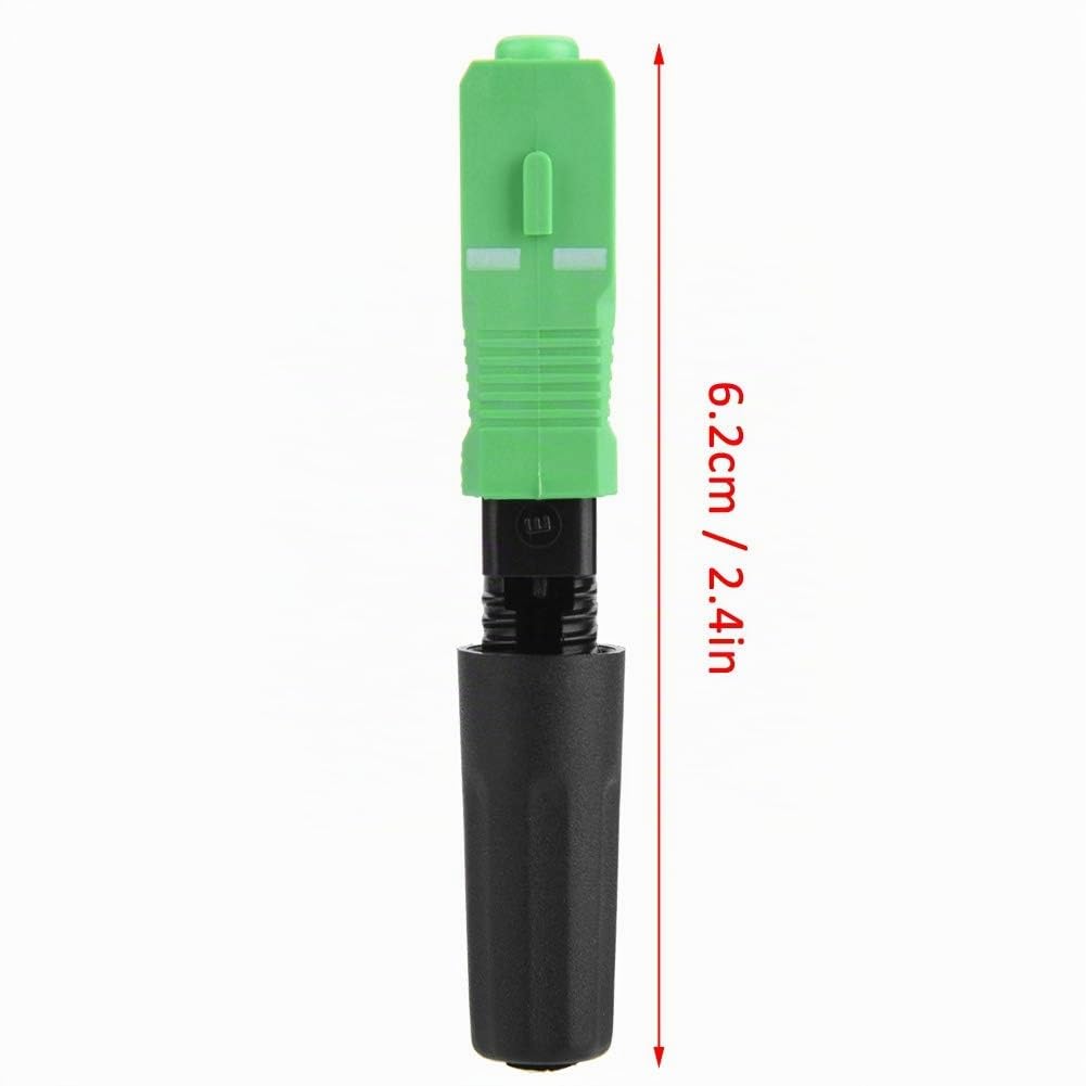 Kit de Connecteur Fibre Optique Rapide - 100 SC/APC, Adaptateur de Connexion à Fiche Droite pour Lignes de Transmission