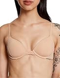 Pepper Push Up BH | Lace Lift Up BH Zero Gaps Seidiger Stoff Bügel Spitze BHs für Damen (65A -90B), Buff, 85AA