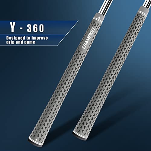CHAMPKEY Y-360 Rubber Golf Grips 13 Pack Come with All Repair Kits - All Weather Performance, High Feedback and Traction Golf Club Grips - Image 3